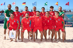 The Beach Soccer team qualified for the 1/8 finals